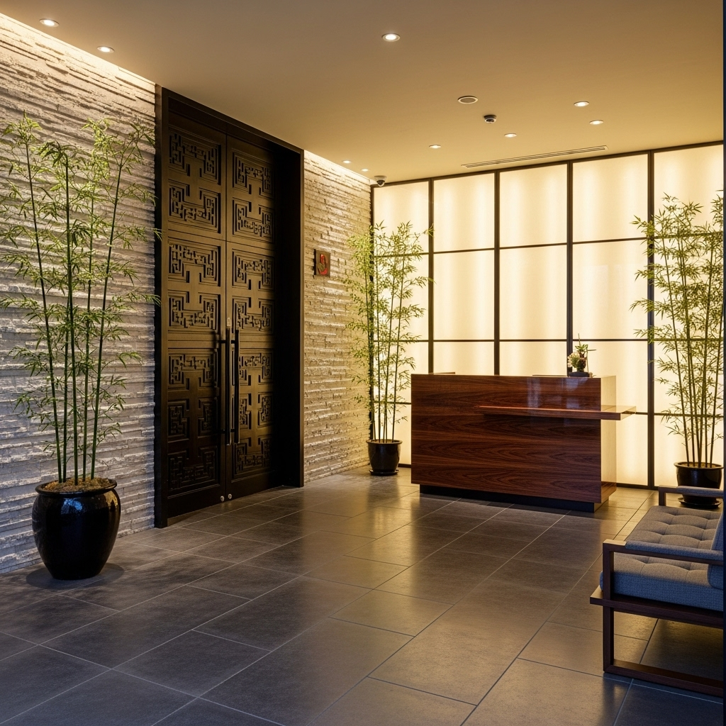 Restaurant entrance and lobby area